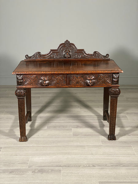 19th Century Carved Oak Greenman Table