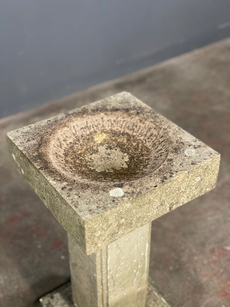 Small York Stone Birdbath