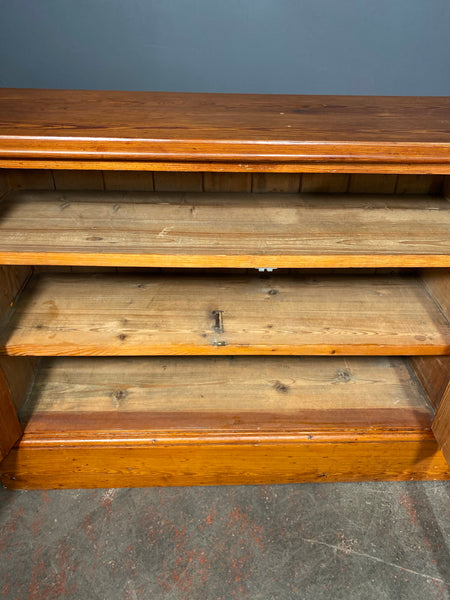 Large 7ft Pitch Pine Church Vestry Cupboard c1905