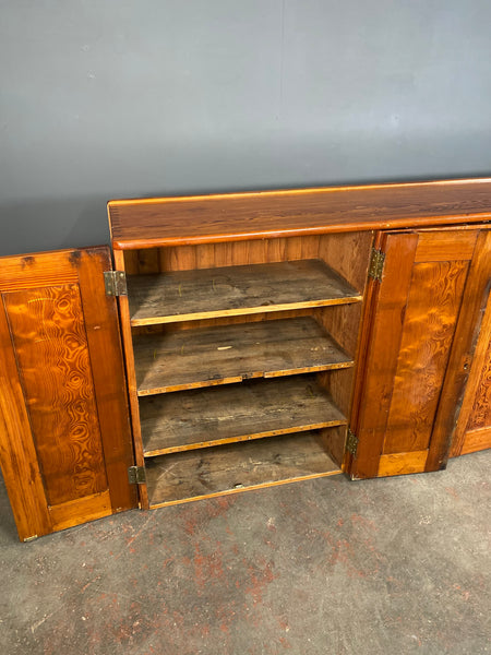 Large Pitch Pine Church Vestry Cupboard c1890
