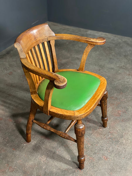 Antique Oak Captain’s Desk Chair