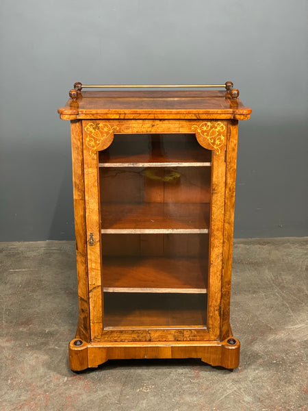 Victorian Burr Walnut Pier Cabinet