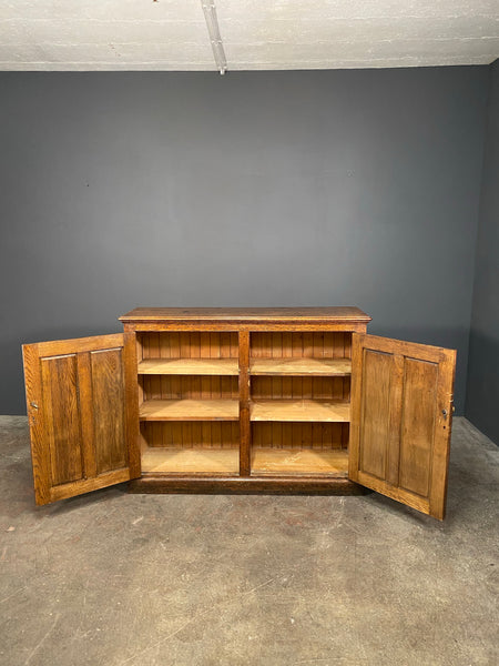 Large Antique Early 20th Century Oak School Cupboard