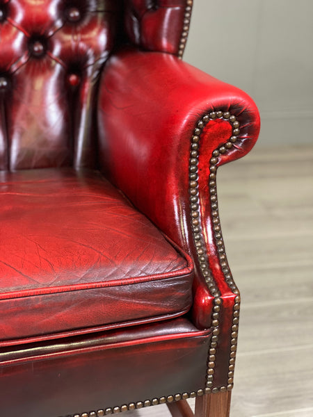 Georgian Style Chesterfield Wingback Armchair