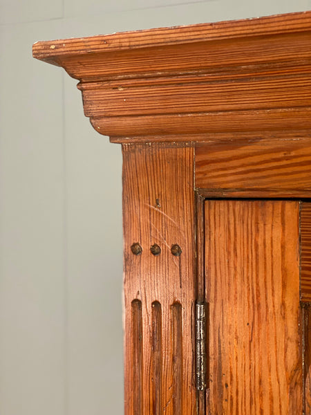Large Pitch Pine School Cupboard By R Denham & Co