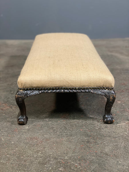 Victorian Ball & Claw Oak Footstool