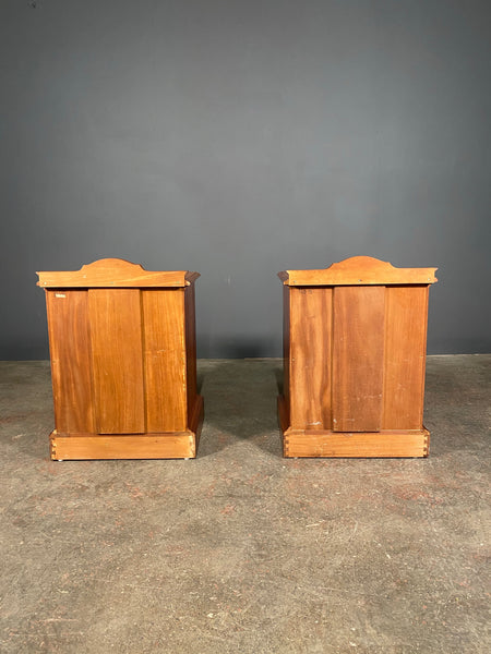 Pair Of 20th Century Solid Mahogany Bedside Cabinets