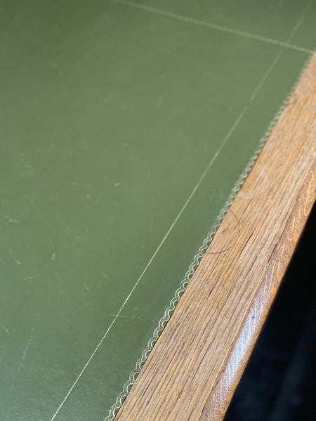 Art Deco Light Oak Panelled Desk c1930