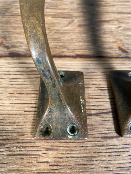 A Pair Of Victorian Bronze Pull Shop Handles