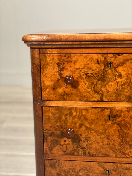 19th Century Burr Walnut Bedside Cabinets