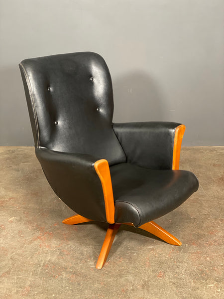 Mid Century Reclining Swivel Chair