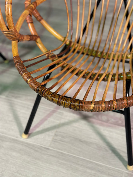 Vintage Italian Bamboo Chairs 1960’s