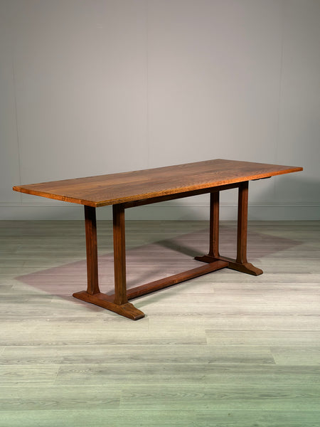 Arts and Crafts Oak Refectory Table By Arthur Reynolds Of Ludlow