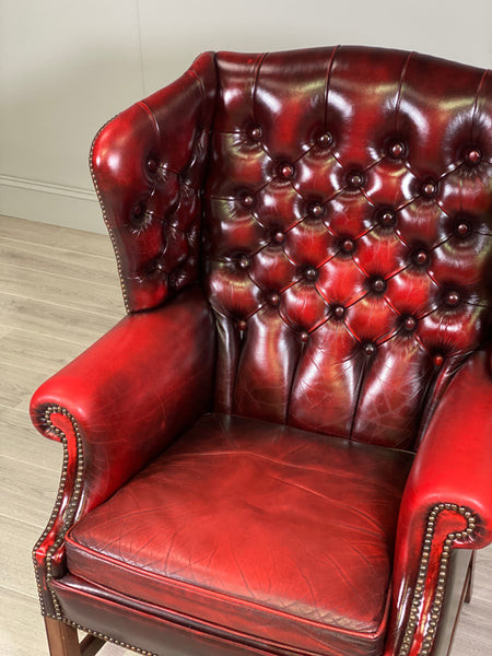 Georgian Style Chesterfield Wingback Armchair