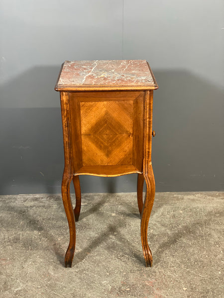 Antique Walnut French Bedside Cabinet