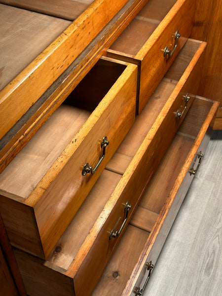 19th Century Fitted Pine Wardrobe