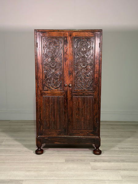18th Century Carved Oak Cupboard