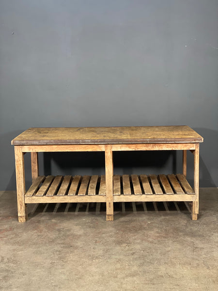 Early 20th Century Pine Industrial Kitchen Island