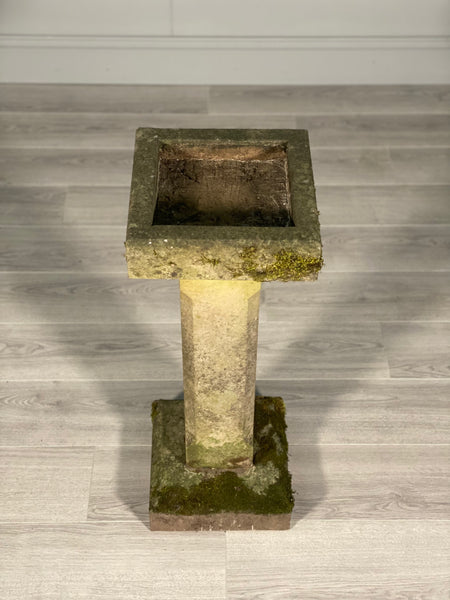 Antique Weathered York Stone Bird Bath