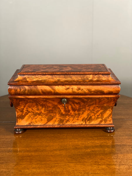 A Georgian Mahogany Tea Caddy By George Simpson Of London