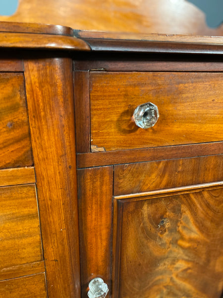 Antique Victorian Figured Mahogany Country Sideboard
