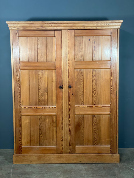 Pitch Pine Church Vestry Cupboard