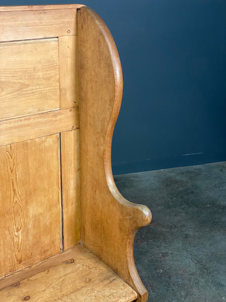 Victorian Pine Oak Settle