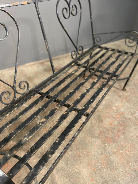 Mid 20th Century Wrought Iron Garden Bench