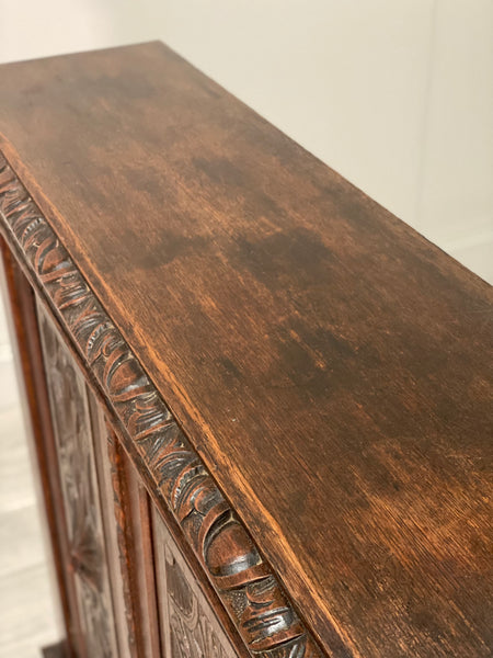 19th Century Carved Oak Cupboard