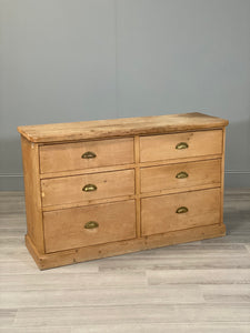 19th Century Pine Bank Of Drawers