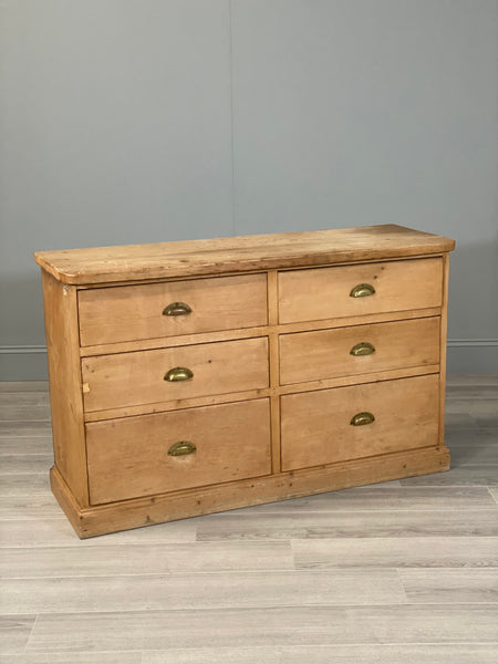 19th Century Pine Bank Of Drawers
