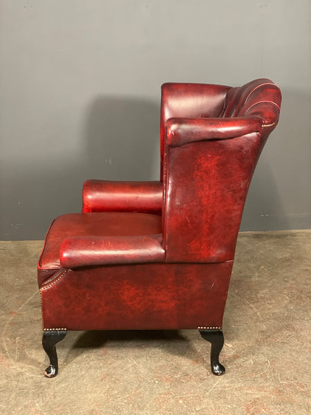 Vintage Chesterfield Wing Back Armchair
