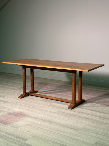 Arts and Crafts Oak Refectory Table By Arthur Reynolds Of Ludlow