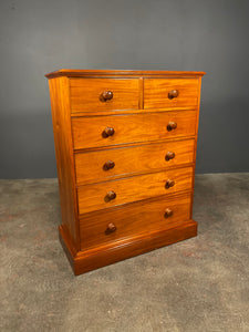 Large 20th Century Figured Mahogany Chest Of Drawers