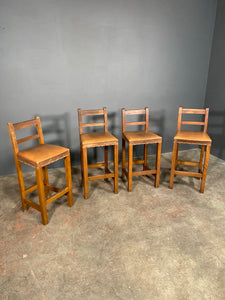 Set Of 4 Oak Clerk Chairs By Withy Groves Stores Of Manchester c1910