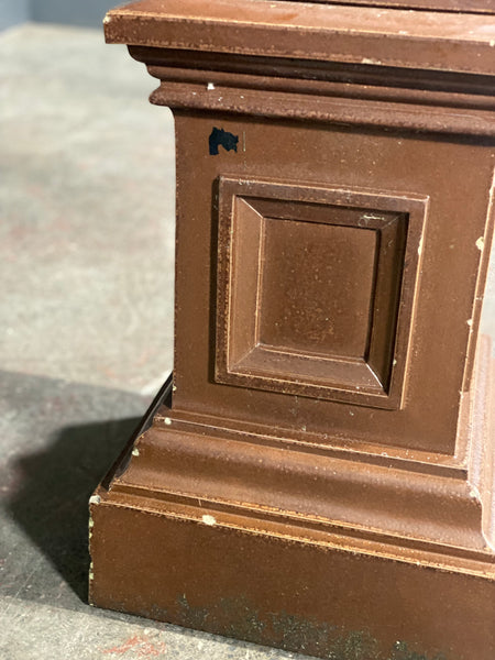 Large Glazed Terracotta Urn On Plinth
