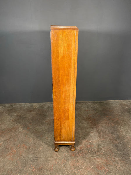 Early 20th Century Open Oak Bookcase On Cupboard