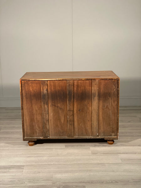 Edwardian Walnut Campaign Chest Of Drawers