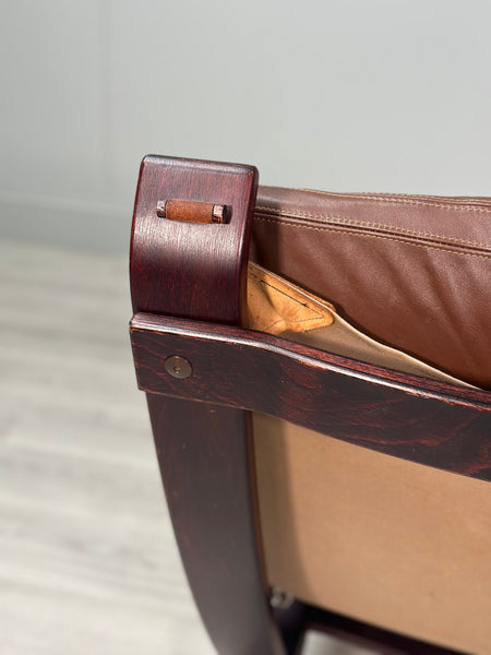 Focus Leather Armchair By Bramin c.1970’s