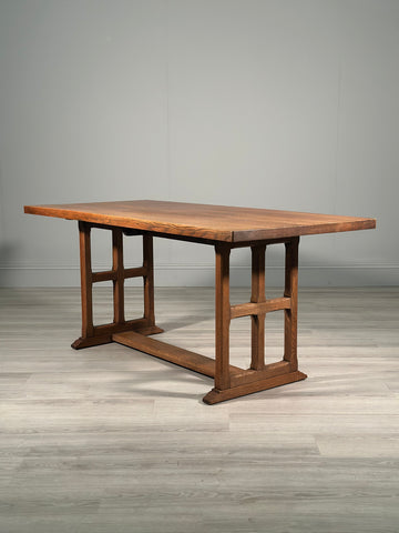 Arts and Crafts Cotswold School Oak Refectory Table