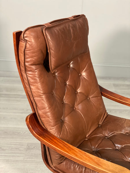 Mid 20th Century Danish Leather Armchair
