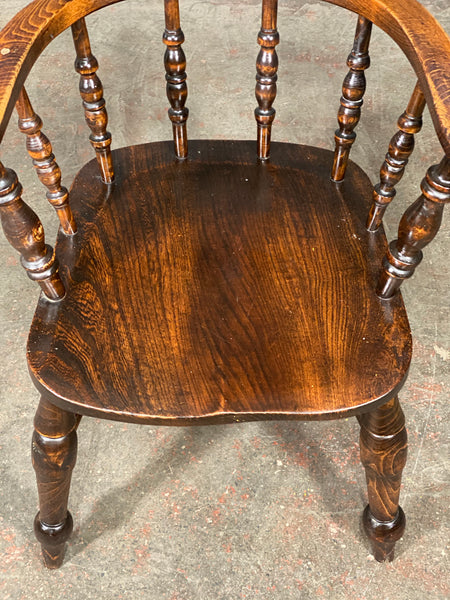 Antique Captains Smokers Bow Elm Desk Chair