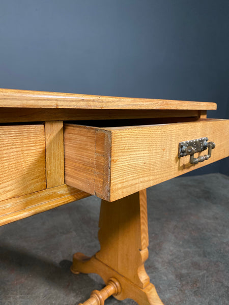 Small Light Oak Writing Desk c1920