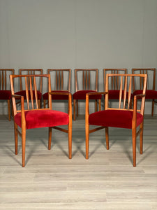 Set Of Eight Gordon Russell Oak Dining Chair’s
