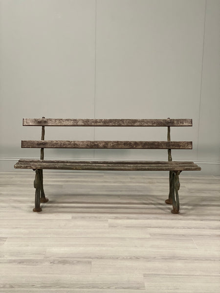 19th Century Serpent Garden Bench In Original Condition