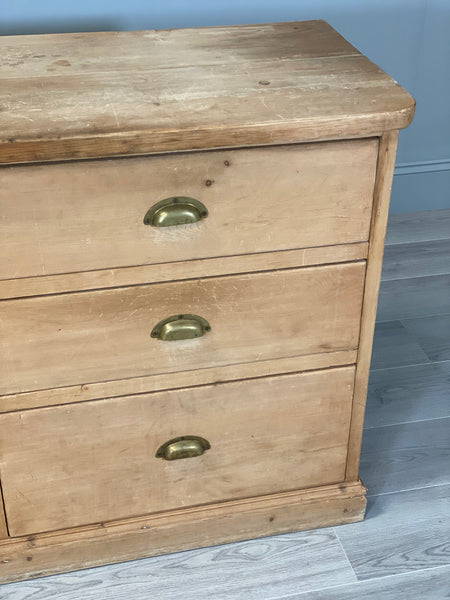 19th Century Pine Bank Of Drawers