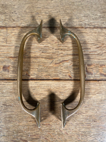 A Pair Of Victorian Bronze Pull Shop Handles