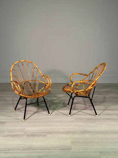 Vintage Italian Bamboo Chairs 1960’s