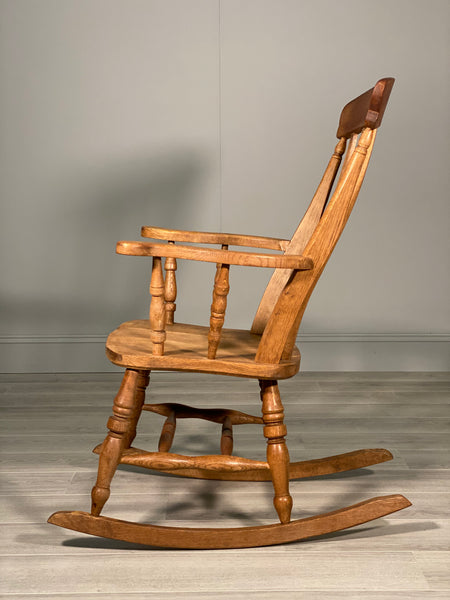 Large Antique Oak Rocking Chair