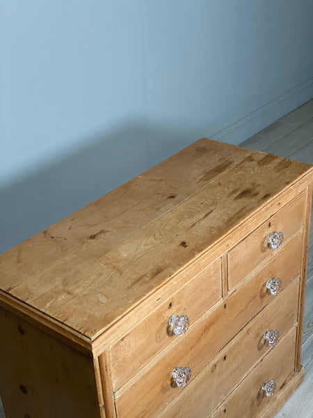 Victorian Pine Chest Of Drawers